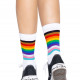 Шкарпетки жіночі в смужку Leg Avenue Pride crew socks Rainbow, 37–43 розмір Шкарпетки жіночі в смужку Leg Avenue Pride crew socks Rainbow, 37–43 розмір