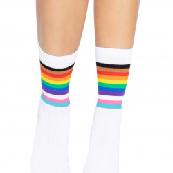 Шкарпетки жіночі в смужку Leg Avenue Pride crew socks Rainbow, 37–43 розмір