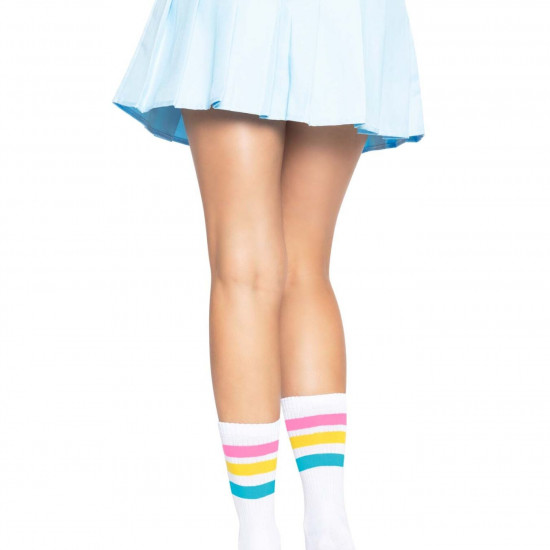 Шкарпетки жіночі в смужку Leg Avenue Pride crew socks Pansexual, 37–43 розмір Шкарпетки жіночі в смужку Leg Avenue Pride crew socks Pansexual, 37–43 розмір