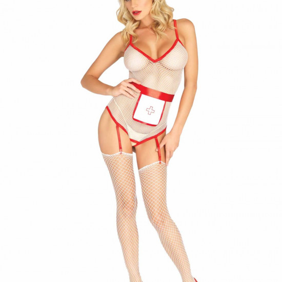 Костюм медсестри Leg Avenue Roleplay TLC Nurse One size White Костюм медсестри Leg Avenue Roleplay TLC Nurse One size White