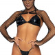 Комплект білизни Leg Avenue Bikini top, g-string & shrug One size Black, фетиш-болеро, ліф, стрінги Комплект білизни Leg Avenue Bikini top, g-string & shrug One size Black, фетиш-болеро, ліф, стрінги