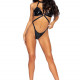 Вініловий тедді Leg Avenue Teddy with strappy open back One size Black Вініловий тедді Leg Avenue Teddy with strappy open back One size Black