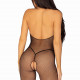 Бодістокінг Leg Avenue Fishnet Halter Bodystocking One size Black, дрібна сітка Бодістокінг Leg Avenue Fishnet Halter Bodystocking One size Black, дрібна сітка