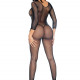 Бодістокінг Leg Avenue V Front Bodystocking One size Black, дрібна сітка, доступ Бодістокінг Leg Avenue V Front Bodystocking One size Black, дрібна сітка, доступ