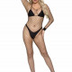 Бодістокінг у велику сітку Leg Avenue Long Sleeved Bodystocking One size Black, довгий рукав Бодістокінг у велику сітку Leg Avenue Long Sleeved Bodystocking One size Black, довгий рукав