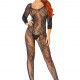 Бодістокінг Leg Avenue Swirl Lace Bodystocking One size Black, ажурна тканина, доступ Бодістокінг Leg Avenue Swirl Lace Bodystocking One size Black, ажурна тканина, доступ