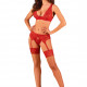 Obsessive Lacelove cupless 3-pcs set XL/2XL Obsessive Lacelove cupless 3-pcs set XL/2XL