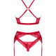 Obsessive Lacelove cupless 3-pcs set XL/2XL Obsessive Lacelove cupless 3-pcs set XL/2XL