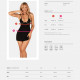 Obsessive Selinne chemise & thong XS/S Obsessive Selinne chemise & thong XS/S