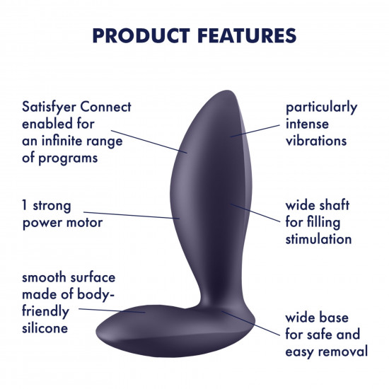Анальна смарт-пробка з вібрацією Satisfyer Power Plug, дуже потужна Анальна смарт-пробка з вібрацією Satisfyer Power Plug, дуже потужна