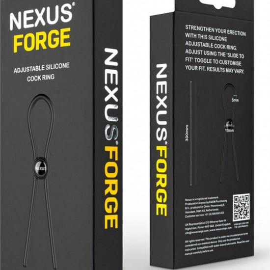 Ерекційне кільце Nexus FORGE Single Adjustable Lasso - Black Ерекційне кільце Nexus FORGE Single Adjustable Lasso - Black