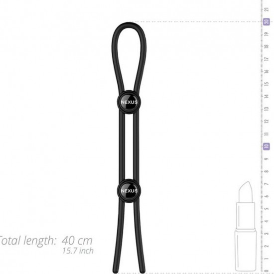 Ерекційне кільце Nexus FORGE Double Adjustable Lasso - Black Ерекційне кільце Nexus FORGE Double Adjustable Lasso - Black