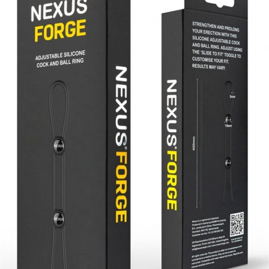 Ерекційне кільце Nexus FORGE Double Adjustable Lasso - Black Ерекційне кільце Nexus FORGE Double Adjustable Lasso - Black