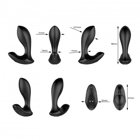 Анальна пробка Nexus DUO Remote Control Beginner Butt Plug Small - Black Анальна пробка Nexus DUO Remote Control Beginner Butt Plug Small - Black