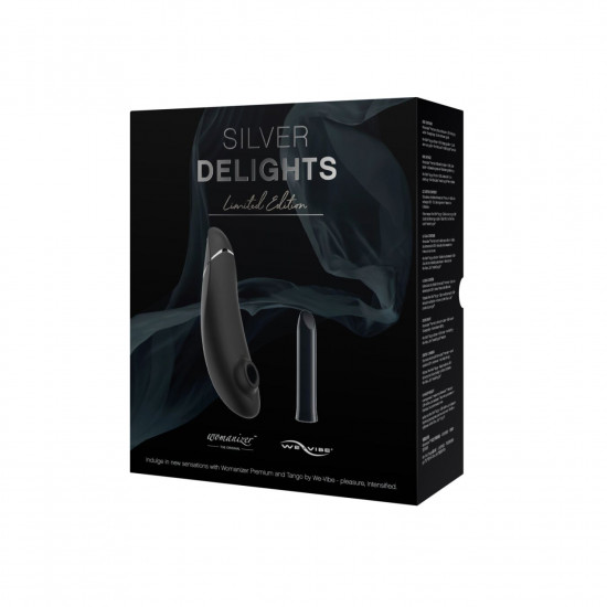 Преміальний подарунковий набір Silver Delights Collection: Womanizer Premium та We-Vibe Tango Преміальний подарунковий набір Silver Delights Collection: Womanizer Premium та We-Vibe Tango