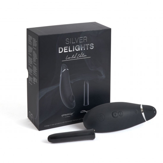 Преміальний подарунковий набір Silver Delights Collection: Womanizer Premium та We-Vibe Tango Преміальний подарунковий набір Silver Delights Collection: Womanizer Premium та We-Vibe Tango
