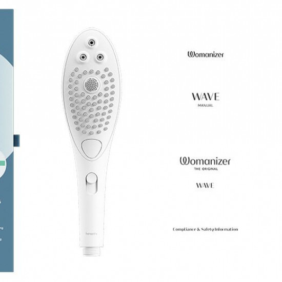 Насадка-стимулятор для душу 2в1 Womanizer Wave White, масажер для інтимних зон Насадка-стимулятор для душу 2в1 Womanizer Wave White, масажер для інтимних зон