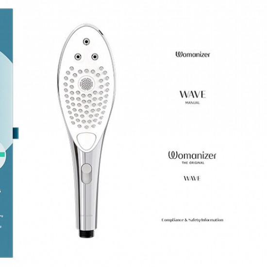 Насадка-стимулятор для душу 2в1 Womanizer Wave Chrome, масажер для інтимних зон Насадка-стимулятор для душу 2в1 Womanizer Wave Chrome, масажер для інтимних зон