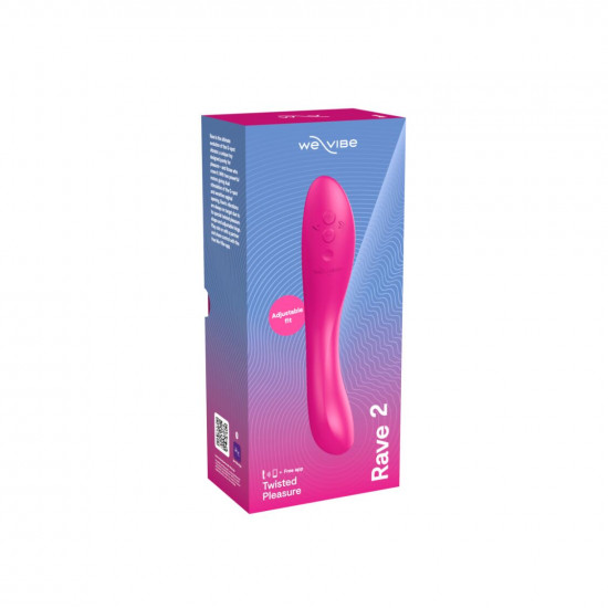 Смарт-вибратор We-Vibe Rave 2 Twisted Pleasure Pink, для точки G и входа во влагалище, 2 мотора