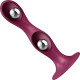 Дилдо Satisfyer Double Ball-R Red, унісекс, рухомі кульки всередині, на присосці Дилдо Satisfyer Double Ball-R Red, унісекс, рухомі кульки всередині, на присосці