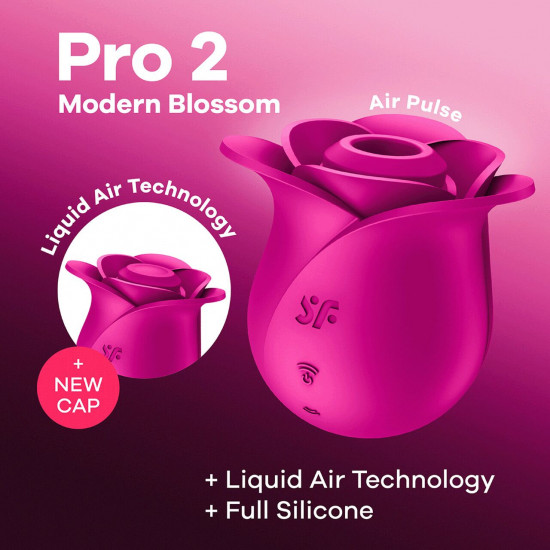 Вакуумний кліторальний стимулятор Satisfyer Pro 2 Modern Blossom, технологія Liquid Air Вакуумний кліторальний стимулятор Satisfyer Pro 2 Modern Blossom, технологія Liquid Air