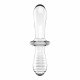Двосторонній скляний дилдо Satisfyer Double Crystal Transparent, боросилікатне скло, унісекс Двосторонній скляний дилдо Satisfyer Double Crystal Transparent, боросилікатне скло, унісекс