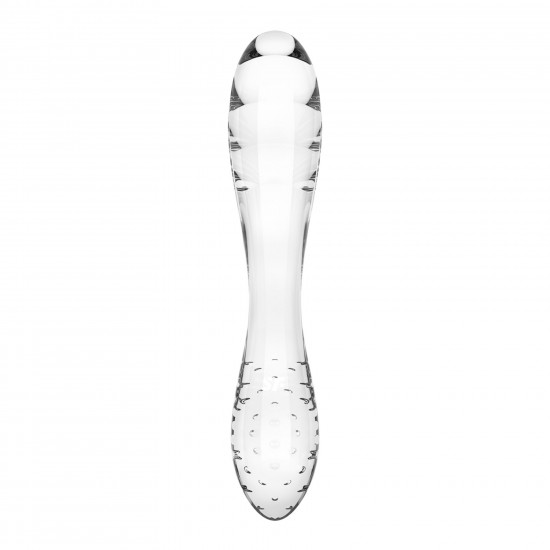 Двосторонній скляний дилдо Satisfyer Dazzling Crystal 1 Transparent, дуже міцний, без стопера Двосторонній скляний дилдо Satisfyer Dazzling Crystal 1 Transparent, дуже міцний, без стопера