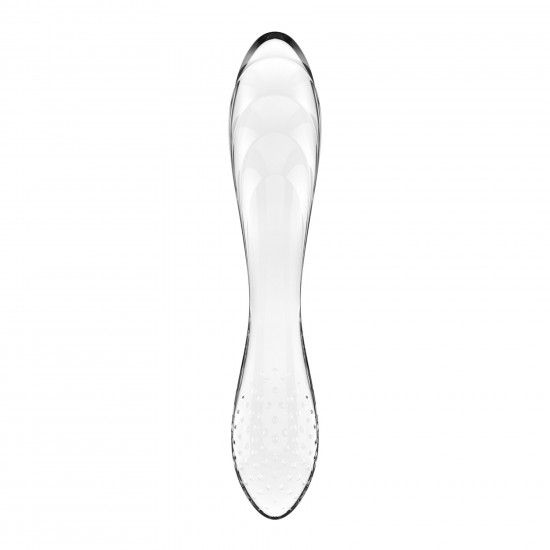 Двосторонній скляний дилдо Satisfyer Dazzling Crystal 1 Transparent, дуже міцний, без стопера Двосторонній скляний дилдо Satisfyer Dazzling Crystal 1 Transparent, дуже міцний, без стопера