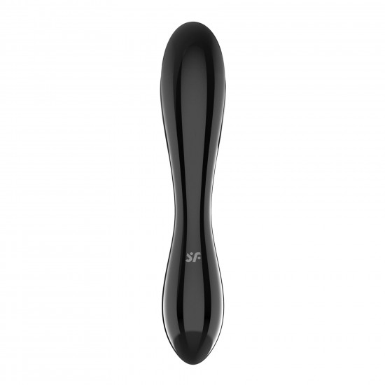 Двосторонній скляний дилдо Satisfyer Dazzling Crystal 1 Black, дуже міцний, без стопера Двосторонній скляний дилдо Satisfyer Dazzling Crystal 1 Black, дуже міцний, без стопера