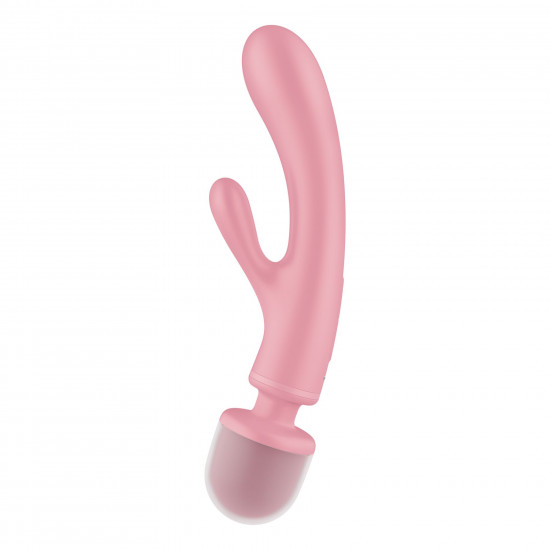 Вібратор-кролик з вібромасажером Satisfyer Triple Lover Pink, 3 мотори Вібратор-кролик з вібромасажером Satisfyer Triple Lover Pink, 3 мотори