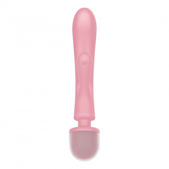 Вібратор-кролик з вібромасажером Satisfyer Triple Lover Pink, 3 мотори Вібратор-кролик з вібромасажером Satisfyer Triple Lover Pink, 3 мотори