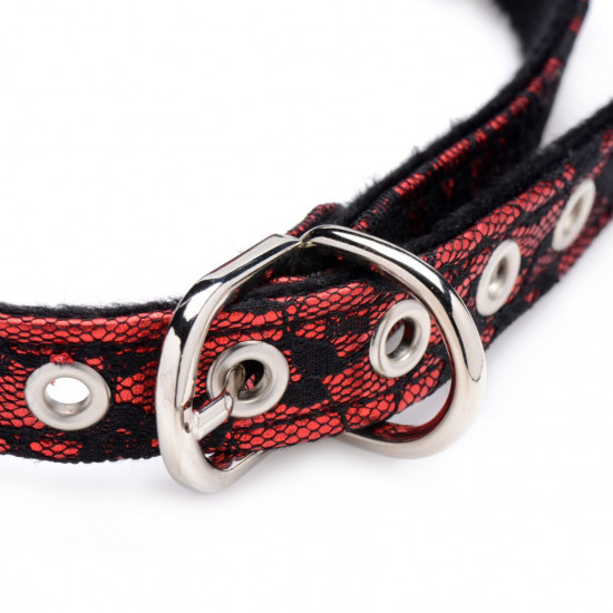 Кляп з трояндою Master Series: Eye-Catching Ball Gag With Rose, чорно-червоний Кляп з трояндою Master Series: Eye-Catching Ball Gag With Rose, чорно-червоний