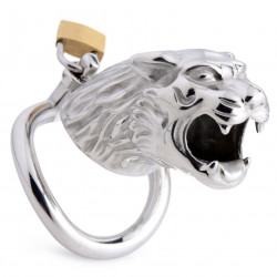 Клітка для пеніса Master Series: Tiger King Cock Cage With Lock, три кільця, замок, три ключі