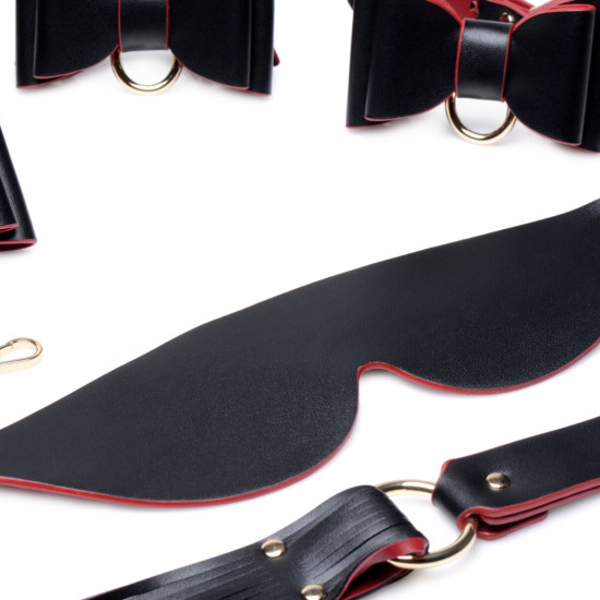 Набір БДСМ з дорожньою сумкою Master Series: Bow — Luxury BDSM Set With Travel Bag, 11 предметів Набір БДСМ з дорожньою сумкою Master Series: Bow — Luxury BDSM Set With Travel Bag, 11 предметів