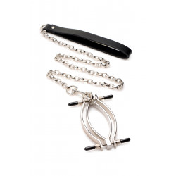 Затискач для статевих губ Master Series: Pussy Tugger Adjustable Vagina Clamp with Chain