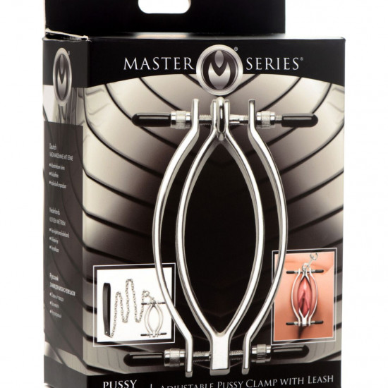Затискач для статевих губ Master Series: Pussy Tugger Adjustable Vagina Clamp with Chain Затискач для статевих губ Master Series: Pussy Tugger Adjustable Vagina Clamp with Chain