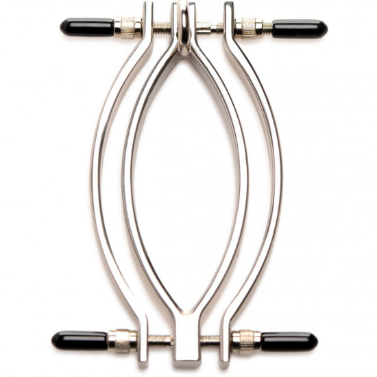 Затискач для статевих губ Master Series: Pussy Tugger Adjustable Vagina Clamp with Chain Затискач для статевих губ Master Series: Pussy Tugger Adjustable Vagina Clamp with Chain
