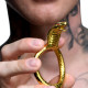 Ерекційне кільце з головою кобри Master Series: Cobra King Golden Cock Ring Ерекційне кільце з головою кобри Master Series: Cobra King Golden Cock Ring
