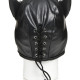 Маска з рогами Master Series: Dungeon Demon Bondage Mask with Horns, чорна Маска з рогами Master Series: Dungeon Demon Bondage Mask with Horns, чорна