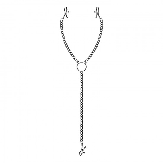 Затискачі для сосків та клітора Bedroom Fantasies: Nipple & Clitoral Clamps, чорні Затискачі для сосків та клітора Bedroom Fantasies: Nipple & Clitoral Clamps, чорні
