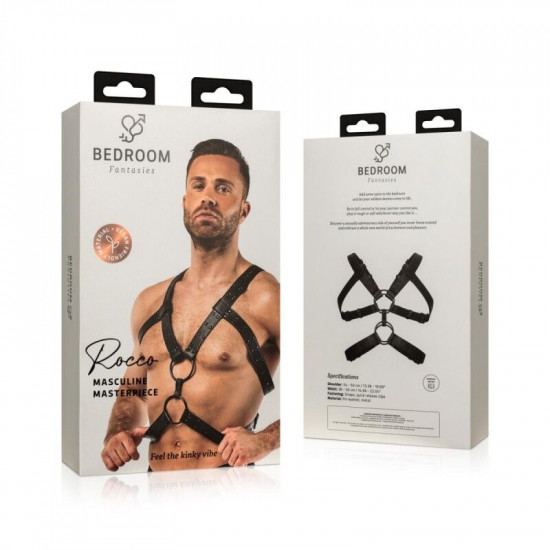 Портупея Bedroom Fantasies: Rocco Bondage Harness, чорна Портупея Bedroom Fantasies: Rocco Bondage Harness, чорна