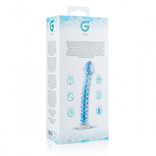 Скляний дилдо Gildo Glass Dildo No. 4, для точки G та простати Скляний дилдо Gildo Glass Dildo No. 4, для точки G та простати