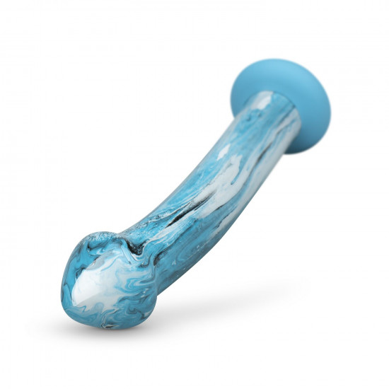 Скляний дилдо Gildo Ocean Ripple, об’ємна головка, ідеально для точки G Скляний дилдо Gildo Ocean Ripple, об’ємна головка, ідеально для точки G