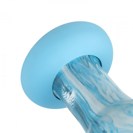 Скляний дилдо Gildo Ocean Ripple, об’ємна головка, ідеально для точки G Скляний дилдо Gildo Ocean Ripple, об’ємна головка, ідеально для точки G