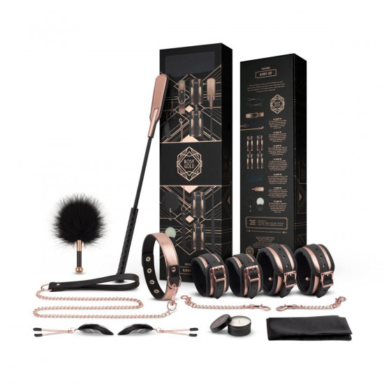 Шикарний набір для BDSM Rosy Gold – Nouveau BDSM set, 9 аксесуарів Шикарний набір для BDSM Rosy Gold – Nouveau BDSM set, 9 аксесуарів