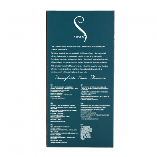 Вакуумний вібратор Swan The Monarch Swan Teal Вакуумний вібратор Swan The Monarch Swan Teal