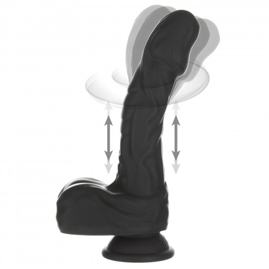 Фалоімітатор Naked Addiction – 8.6” Silicone Rotating & Thrusting Vibrating Dildo with Remote Black Фалоімітатор Naked Addiction – 8.6” Silicone Rotating & Thrusting Vibrating Dildo with Remote Black