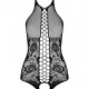 Бодістокінг з імітацією корсетної шнурівки Passion BS094 One Size, black, квітковий візерунок, з дос Бодістокінг з імітацією корсетної шнурівки Passion BS094 One Size, black, квітковий візерунок, з дос