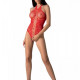 Бодістокінг з імітацією корсетної шнурівки Passion BS094 One Size, red, квітковий візерунок, з досту Бодістокінг з імітацією корсетної шнурівки Passion BS094 One Size, red, квітковий візерунок, з досту