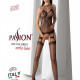 Бодістокінг з безліччю бретелей Passion BS095 One Size, black, імітація пояса та панчіх, з доступом Бодістокінг з безліччю бретелей Passion BS095 One Size, black, імітація пояса та панчіх, з доступом
